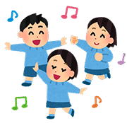 ダンスをする園児