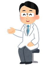 椅子に座った医師