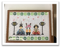 完成作品ひなまつり刺繍