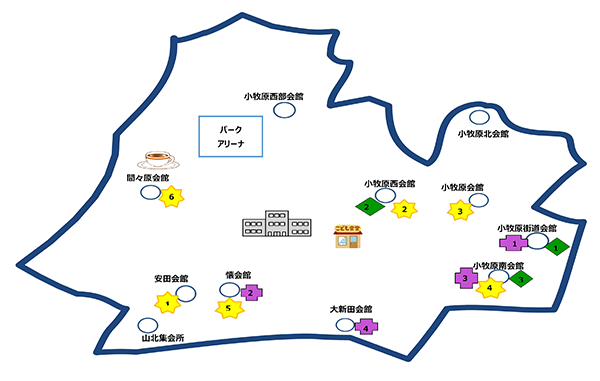 小牧原小学校区の地図