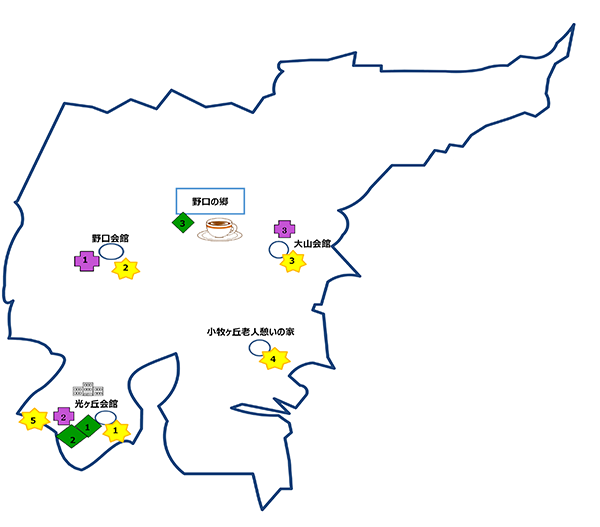 光ヶ丘小学校区の地図
