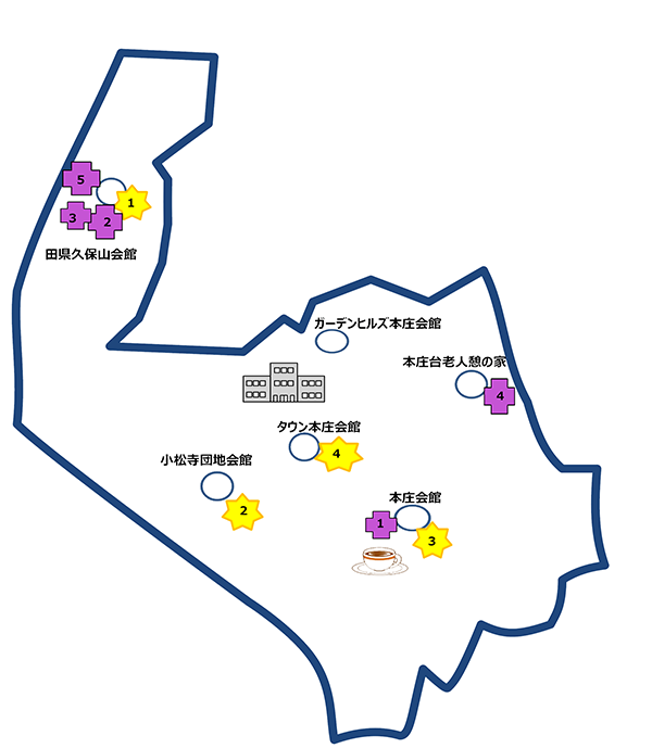 本庄小学校区の地図