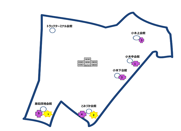 小木小学校区の地図