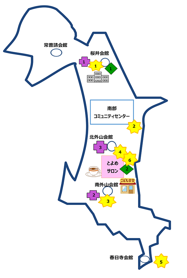 小牧南小学校区の地図