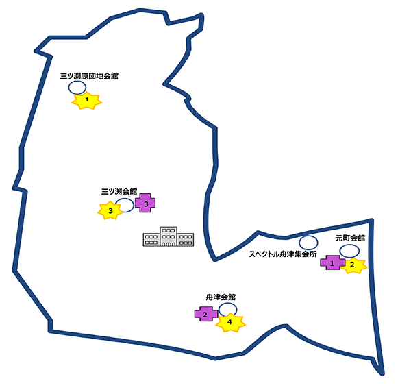 三ツ渕小学校区の地図