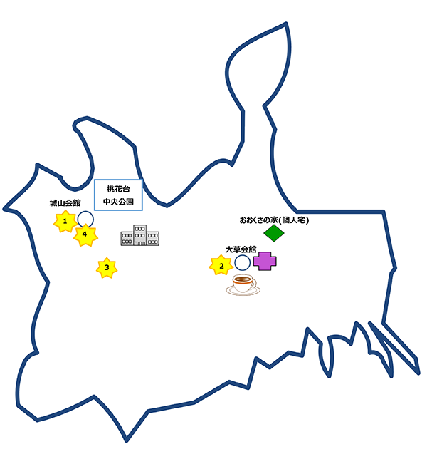 大城小学校区の地図