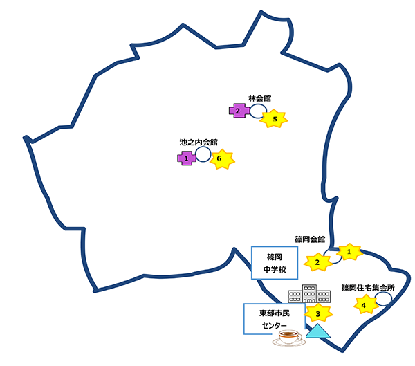 篠岡小学校区の地図