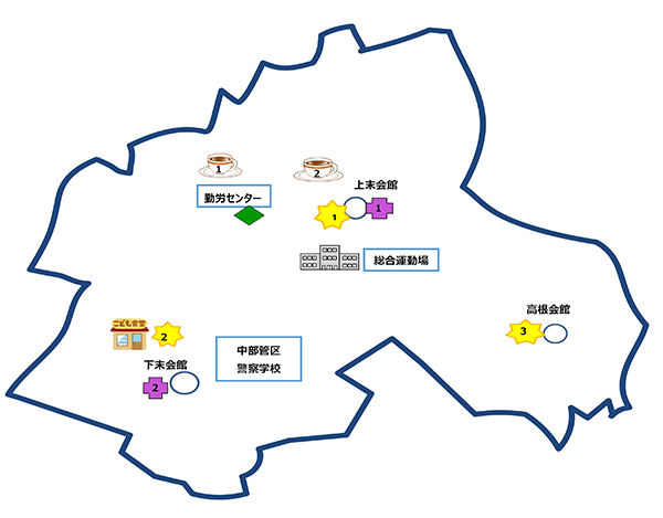陶小学校区の地図