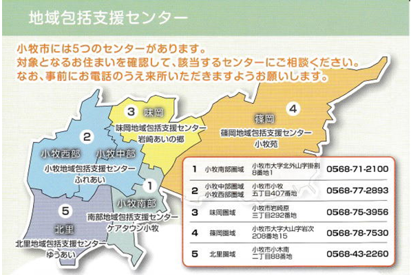 小牧地域包括支援センターの地図